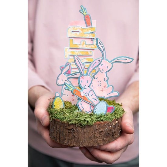 Tim Holtz Sizzix Thinlits Die Set Tim Holtz Bunny Stitch 15 Dies