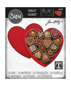 Sizzix Thinlits Die Set Tim Holtz True Love Colorize 24 DIes