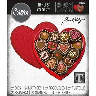 Sizzix Thinlits Die Set Tim Holtz True Love Colorize 24 DIes