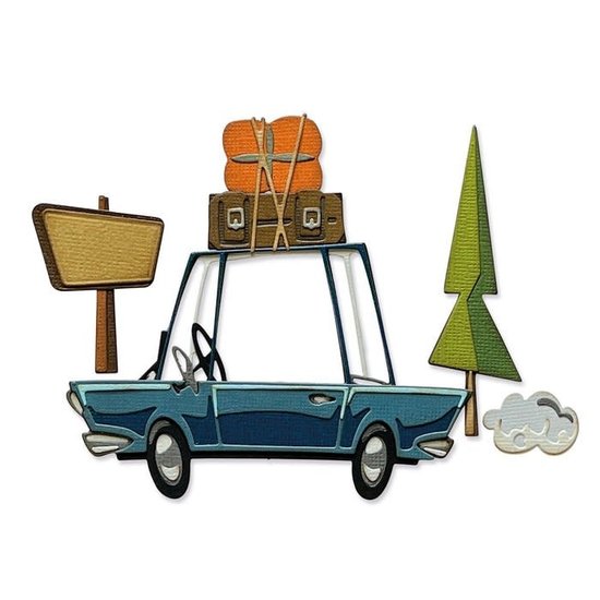 Tim Holtz Sizzix Thinlits Die Set Tim Holtz Road Trip Colorize 25 Dies
