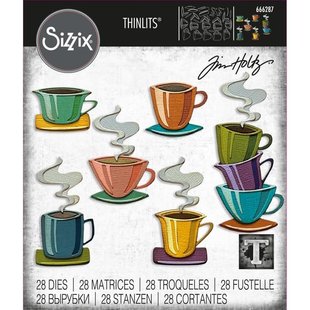 Sizzix Thinlits Die Set Tim Holtz Papercut Café 28 Dies