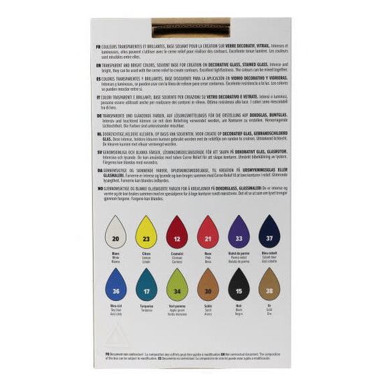 Pebeo Pebeo Vitrail glasverf initiatieset Discovery Collection 12x20ml