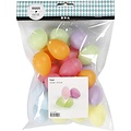 Creotime Plastic Eieren 4,5x3cm. Pastel kleuren 24 st.