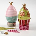 Creotime Plastic Eieren 4,5x3cm. Pastel kleuren 24 st.