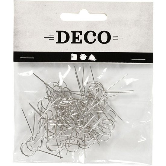 Creotime Metalen hanger 22mm oog 8mm 50 stuks verzilverd