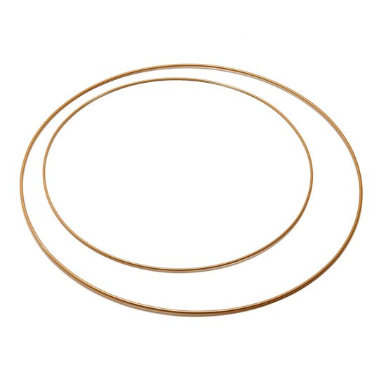 Spanring metaal Rond Goud 50cm. 5mm. Per 1 stuk
