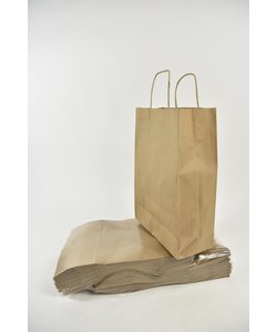 Kraft Papieren Tas 22x10x31cm Per 1 stk.