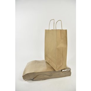 Kraft Papieren Tas 22x10x31cm Per 1 stk.