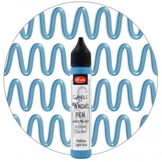 Viva Decor Viva Decor Kaarsen Was Pen 28 ml. Licht blauw