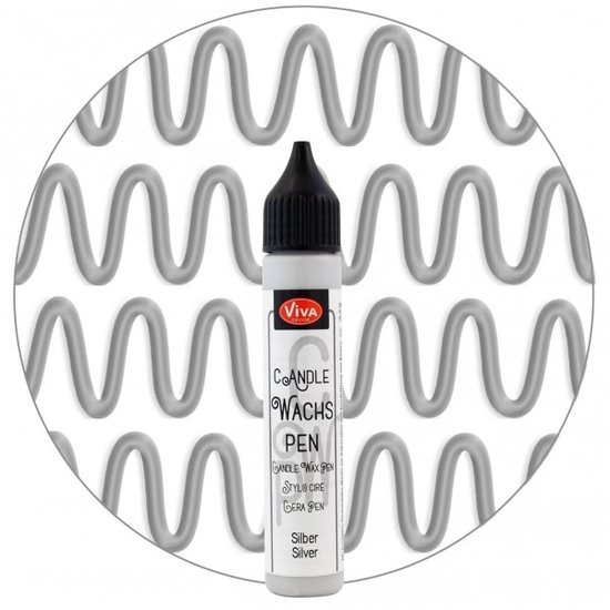 Viva Decor Viva Decor Kaarsen Was Pen 28 ml. Zilver