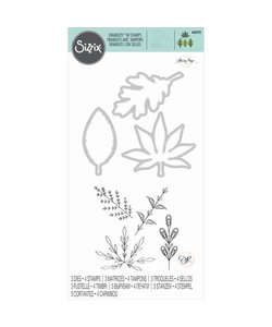 Sizzix Framelits Die Set with Stamps Decorative Leaves