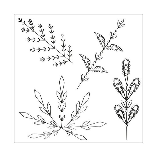 Sizzix Sizzix Framelits Die Set with Stamps Decorative Leaves