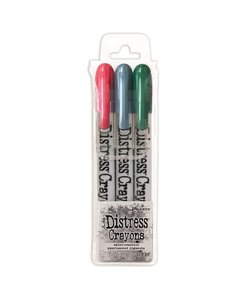 Tim Holtz Distress Crayons Pearlescent Pigments set #1 Holiday 3 pcs.