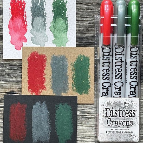 Tim Holtz Tim Holtz Distress Crayons Pearlescent Pigments set #1 Holiday 3 pcs.