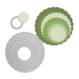 Sizzix Framelits Die set 8pk scallop circles