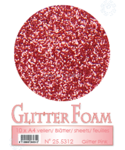 Foam vel glitter 2mm A4 Pink 1st