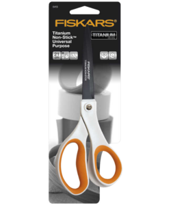 Fiskars NonStick Titanium schaar Universal Purpose 21cm. rechtshandig