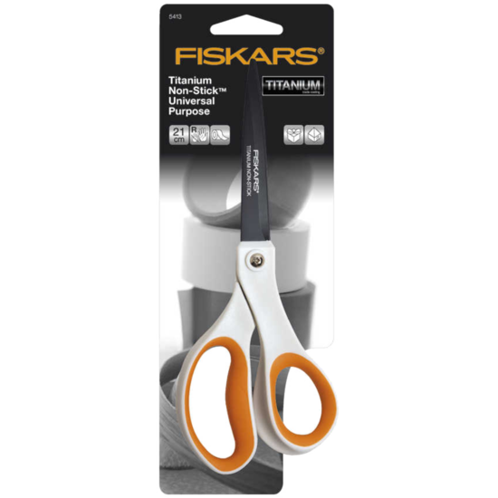 Fiskars Fiskars NonStick Titanium schaar Universal Purpose 21cm. rechtshandig