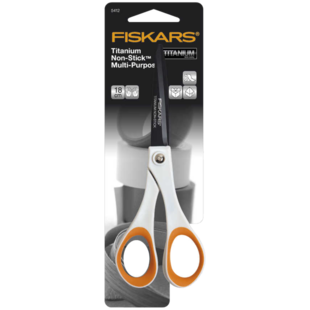 Fiskars NonStick Titanium schaar Universal Purpose 18cm. links-/rechtshandig