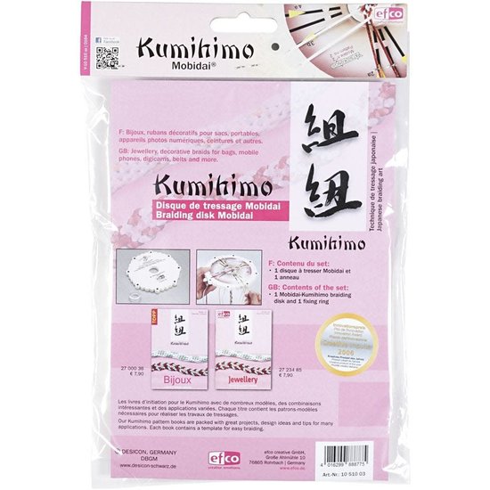 Efco Kumihimo Vlechtschijf Rond 16cm.  met 32 inkepingen incl. boekje