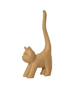 Decopatch Papier maché Kat Lange Staart 9,3x3,5x16,5cm.