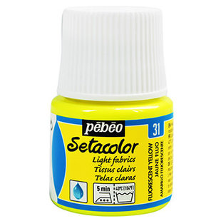 Pebeo Setacolor Textielverf Light Fabrics 45ml Fluor Yellow nr. 31