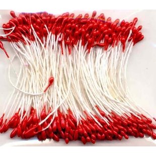 Meeldraden parel 1 mm. 144 pc. Rood