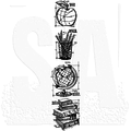Tim Holtz Tim Holtz Cling Stamp Mini Blueprint Schoolhouse