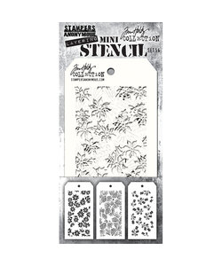 Tim Holtz Mini Layering Stencil 3 1/8" x 6 1/4" Set 54 3/Pkg