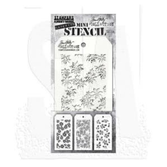 Tim Holtz Tim Holtz Mini Layering Stencil 3 1/8" x 6 1/4" Set 54 3/Pkg