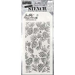 Tim Holtz Layering Stencil 4 1/8" x 8 1/2" Pine cones