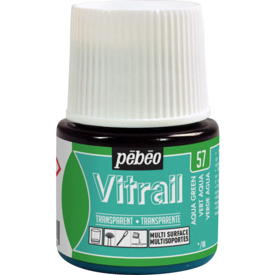 Pebeo Pebeo Vitrail Glasverf Transparent 45ml Aqua Green nr. 57