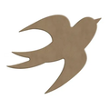 Gomille MDF Zwaluwen 3st 15cm