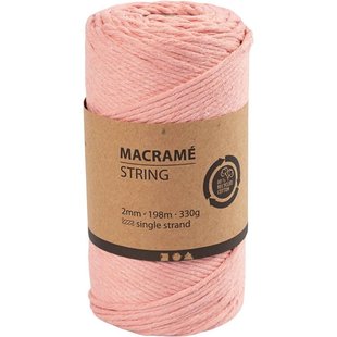 Macramé Koord 2mm 198m 330g Roze