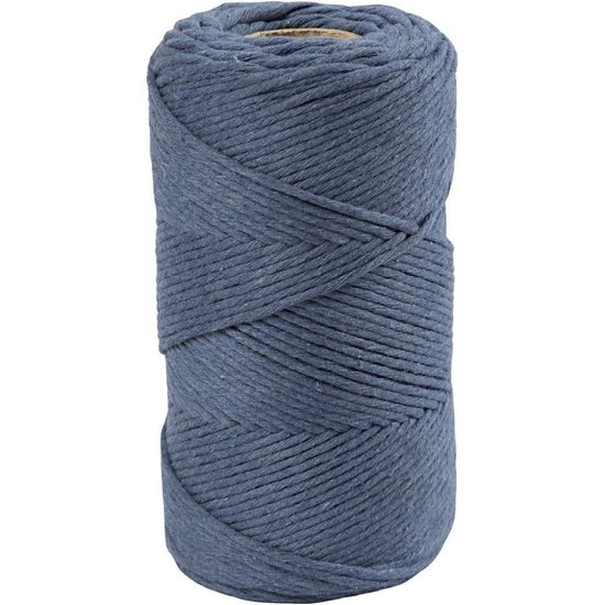 Creotime Macramé Koord 2mm 198m 330g Blauw