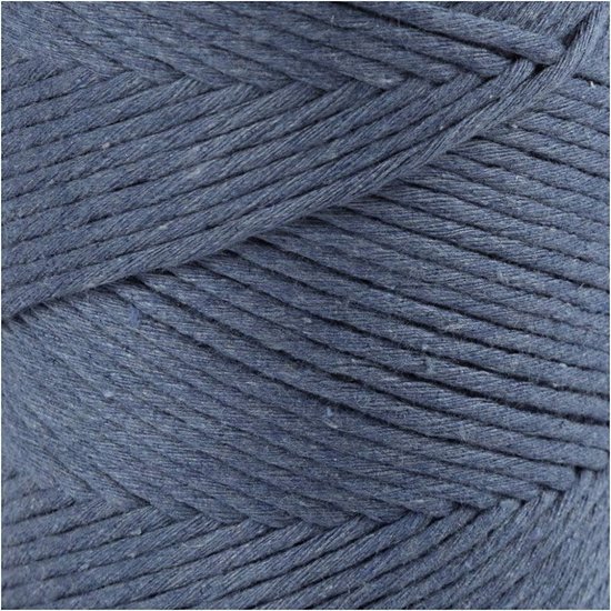 Creotime Macramé Koord 2mm 198m 330g Blauw