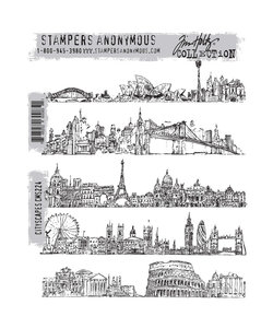 Tim Holtz Cling Stamp Cityscapes