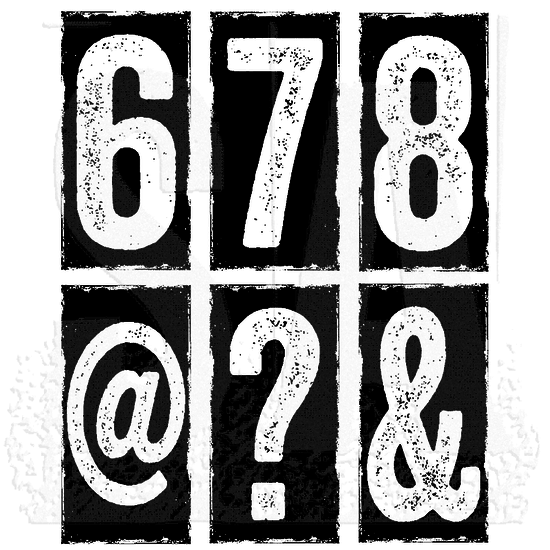 Tim Holtz Tim Holtz Cling Stamp Big Number Blocks