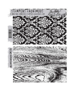 Tim Holtz Cling Stamp Wallpaper & Wood