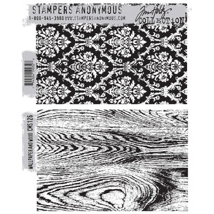 Tim Holtz Cling Stamp Wallpaper & Wood