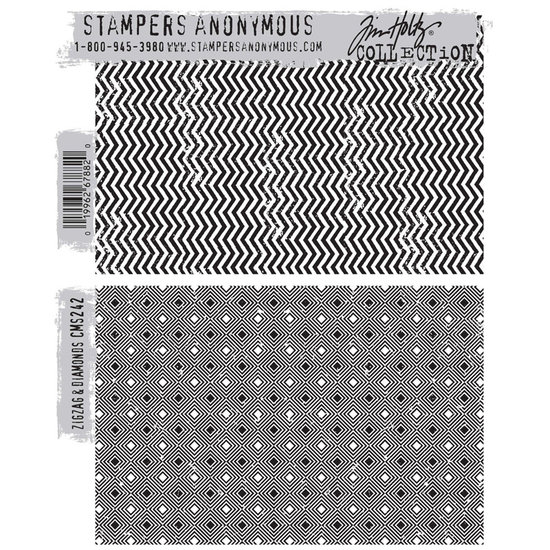Tim Holtz Tim Holtz Cling Stamp Zigzag & Diamonds