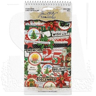 Tim Holtz Idea-Ology Sticker book Christmas 314 pc