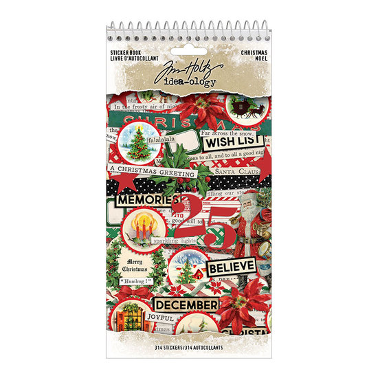 Tim Holtz Tim Holtz Idea-Ology Sticker Book Christmas 314 pc