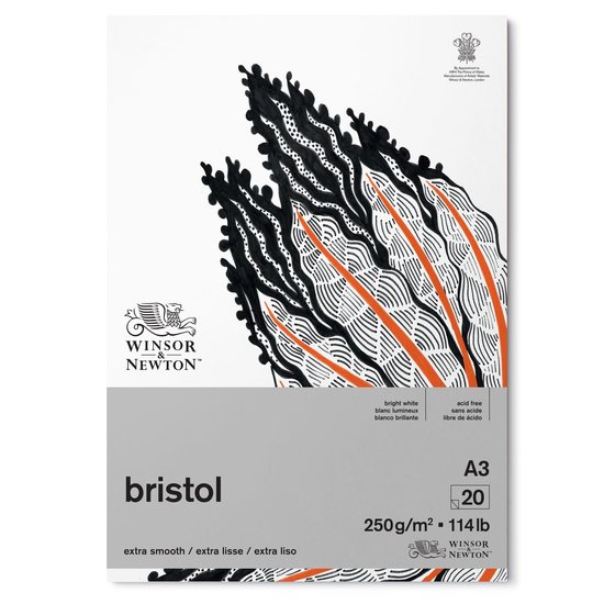 Winsor & Newton Winsor & Newton Marker Paper Bristol Extra smooth 250g. A3  20st.