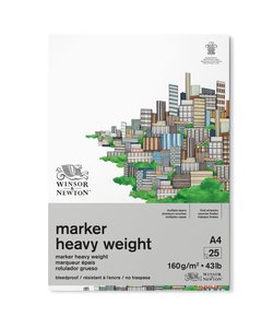 Winsor & Newton Marker Paper Heavy Weight  Bleedproof 160g. A4 25st.