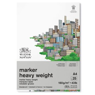 Winsor & Newton Marker Paper Heavy Weight  Bleedproof 160g. A4 25st.