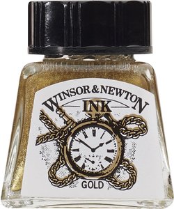 Winsor & Newton Ink 14ml. Gold-Metallic Bronze