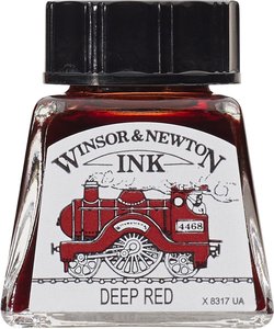 Winsor & Newton Ink 14ml. Deep Red