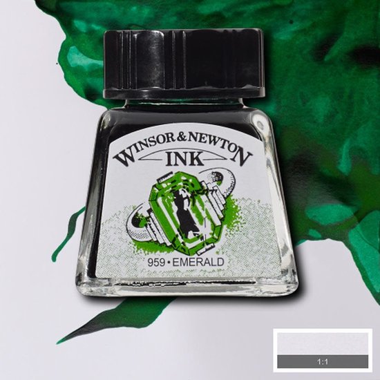 Winsor & Newton Winsor & Newton Ink 14ml. Emerald Green