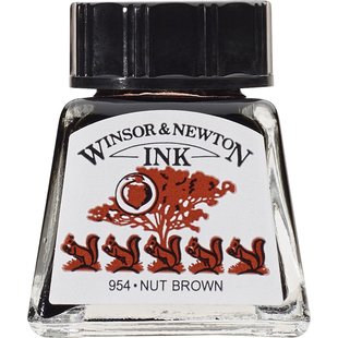 Winsor & Newton Ink 14ml. Nut Brown